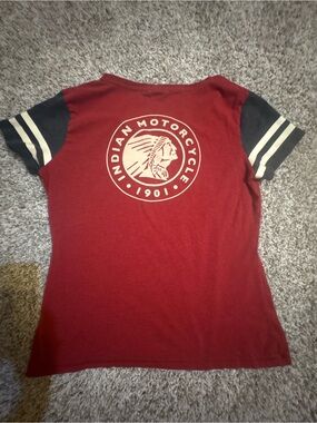 Ladies Indian Motorcycle Tee with Contrast Sleeves